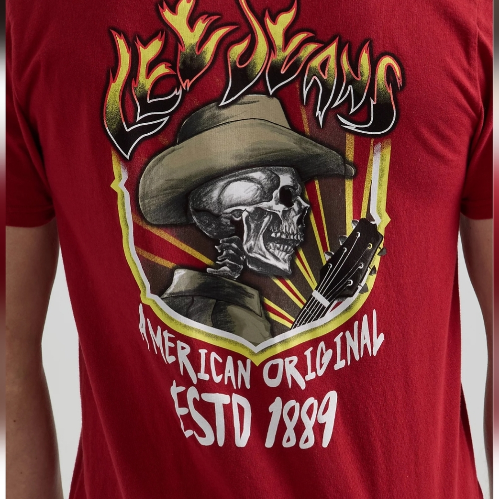 Men's LEE Skull T-Shirt 100% Cotton Multiple Sizes
